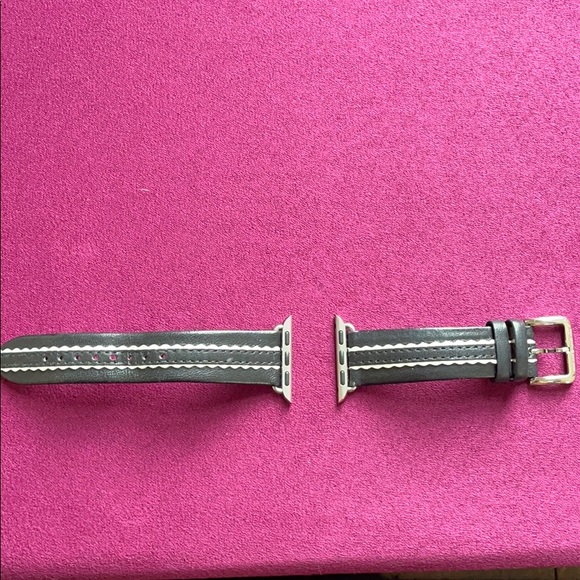 kate spade Accessories - ✨kate spade black leather Apple Watch band